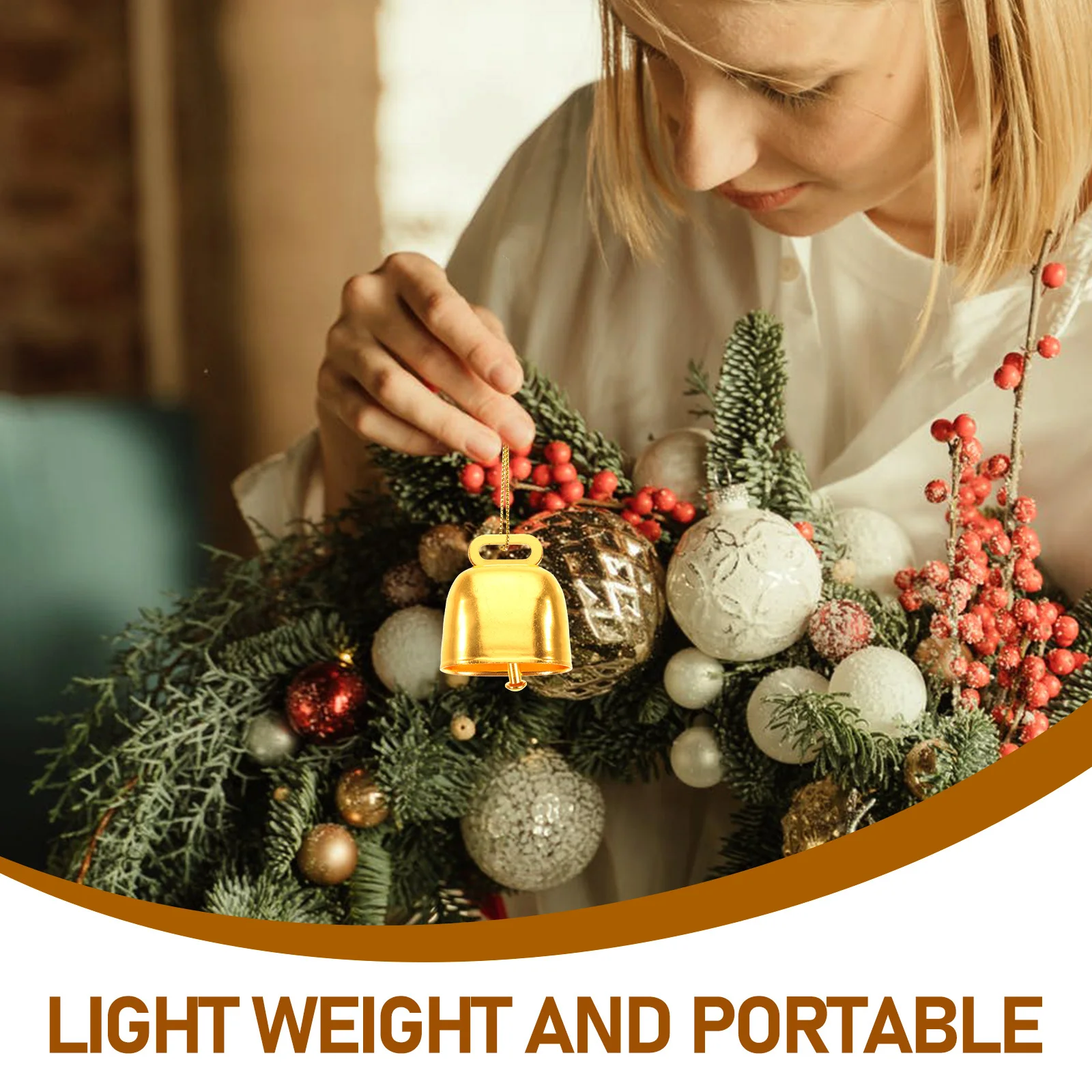 

10Pcs Metal Cow Bells Lightweight Vintage Cattle Ornament Loud Bell for Livestock Farm Animal Anti Lost Bell Hanging Livestock