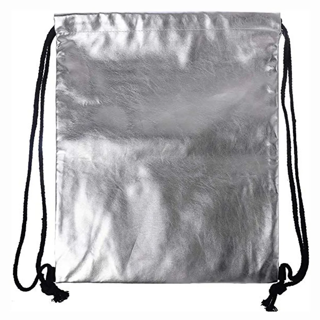 Foldable Drawstring Sports Bag Women Fashion Solid Handbag Drawstring Backpack Ladies Men Women Fitness Drawstring Backpack