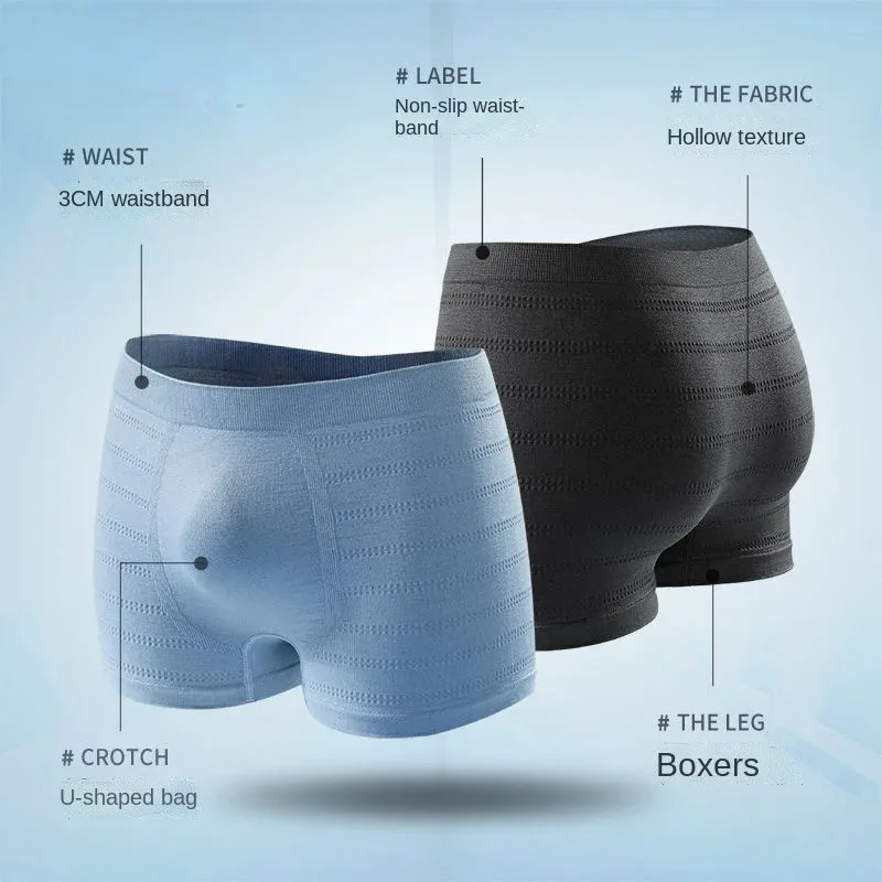 

U Convex Boxer Sissy Panties Gay Underpants Big Pouch Boxershorts Penile Hole Briefs Male Large Bag Underwear Men Pantaion Thong