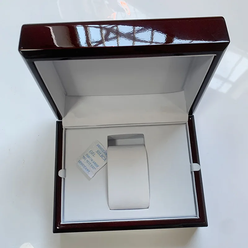 Customized Logo Exquisite Wood Grain Baked Paint Watch &jewelry Display Case Luxury PU Leather Lining Dustproof Watch Box Gift
