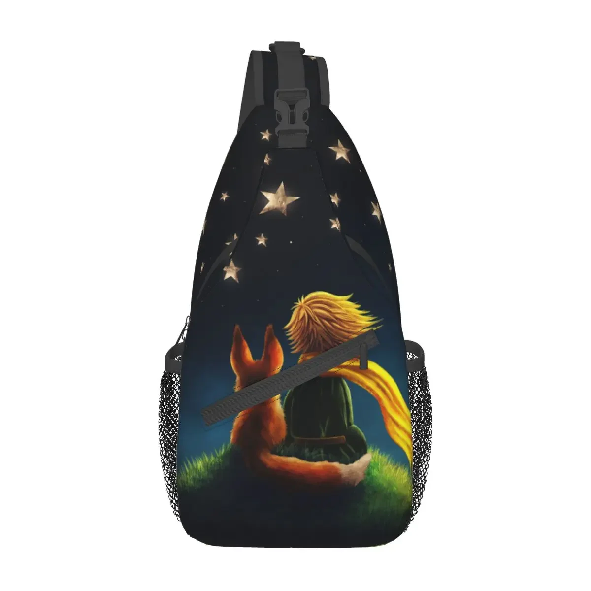 The Little Prince Crossbody Sling Bag SmallChest Bag Fox Classic Fairy Tale Shoulder Backpack Daypack Travel Hiking Sports