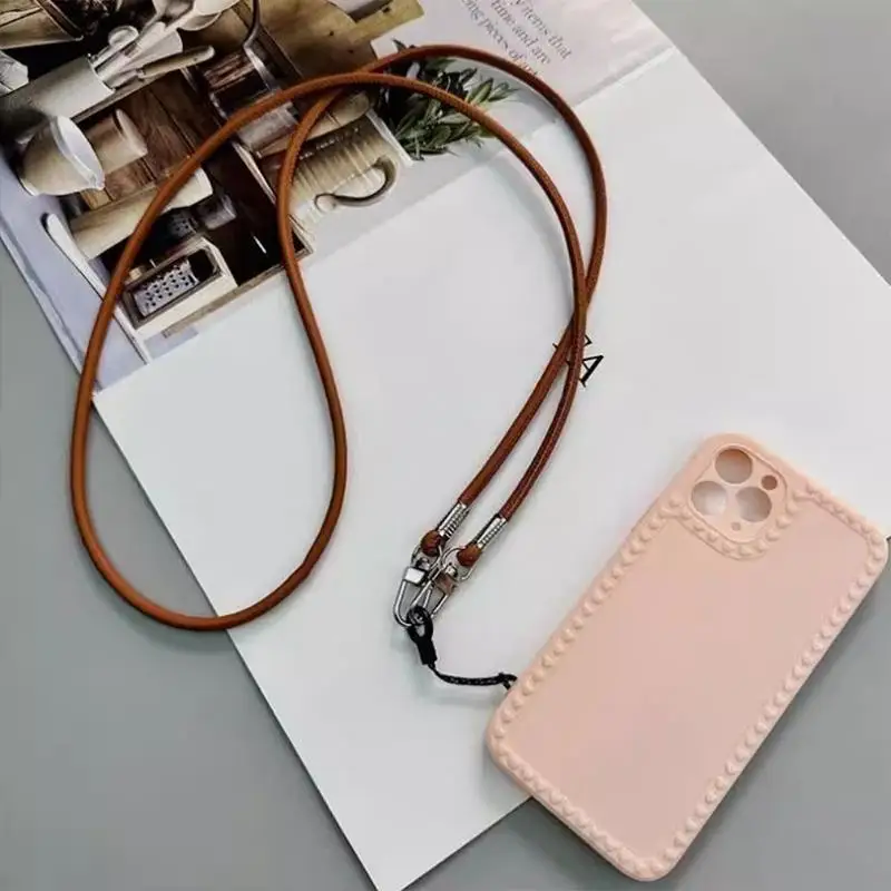 120cm Adjustable PU Leather Bag Strap Crossbody Shoulder Bag Strap Mobile Phone Lanyard Handbag Handle Replacement Bag Belt