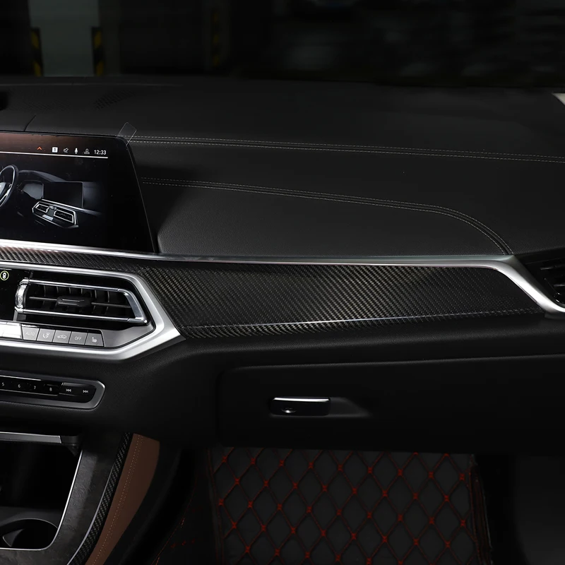 

For BMW X5 G05 X6 G06 2019-2022 Real carbon fiber car central control decorative panel sticker interior protection accessories