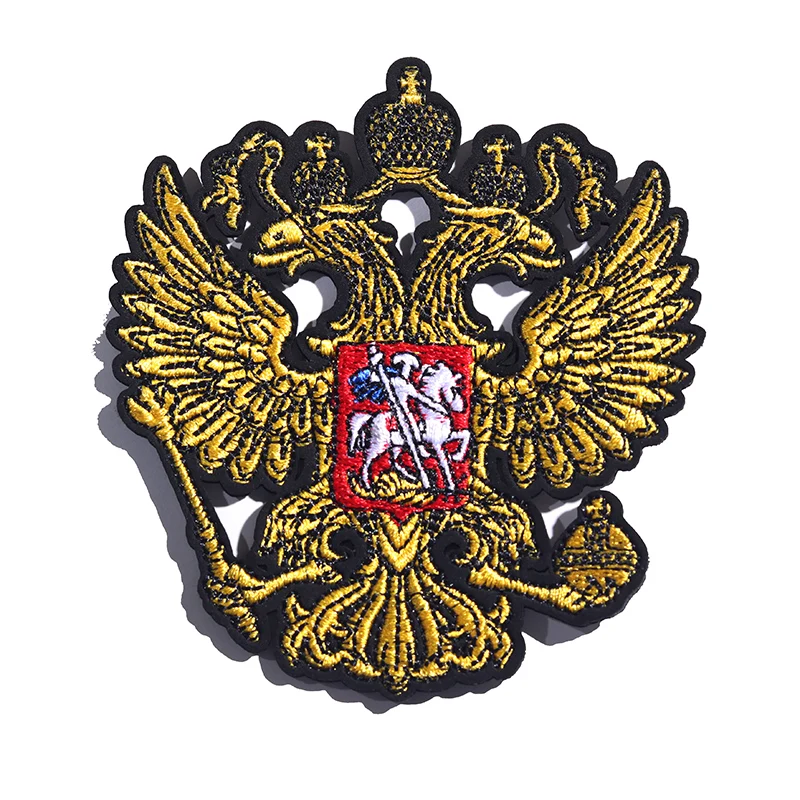 9.6*8.9cm Russian flag National Emblem Patch pilot people of Russia Military strip Patches Badge