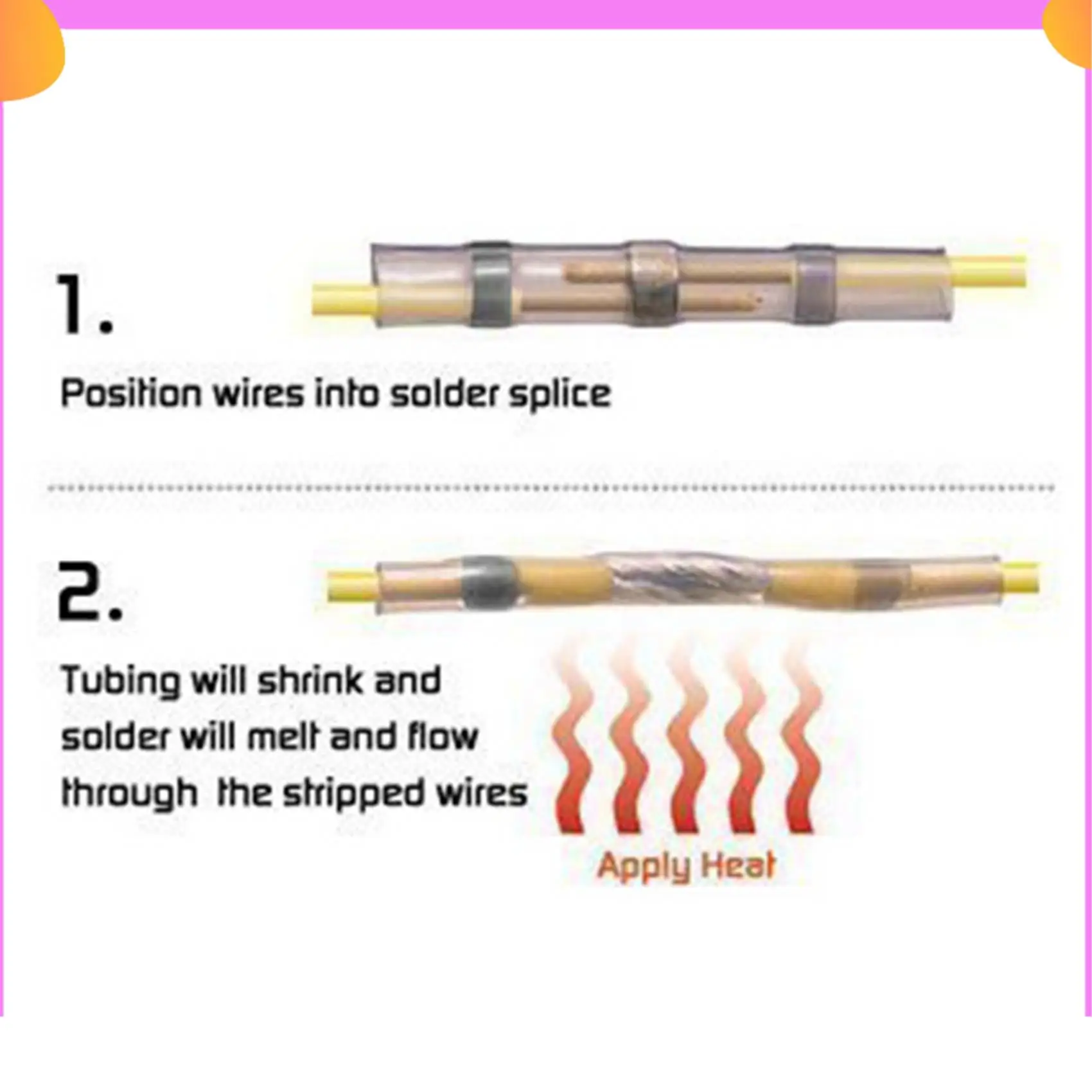 

A23P 150Pcs Solder Seal Wire Connector Sopoby Solder Seal Heat Shrink Butt Connectors Terminals Copper