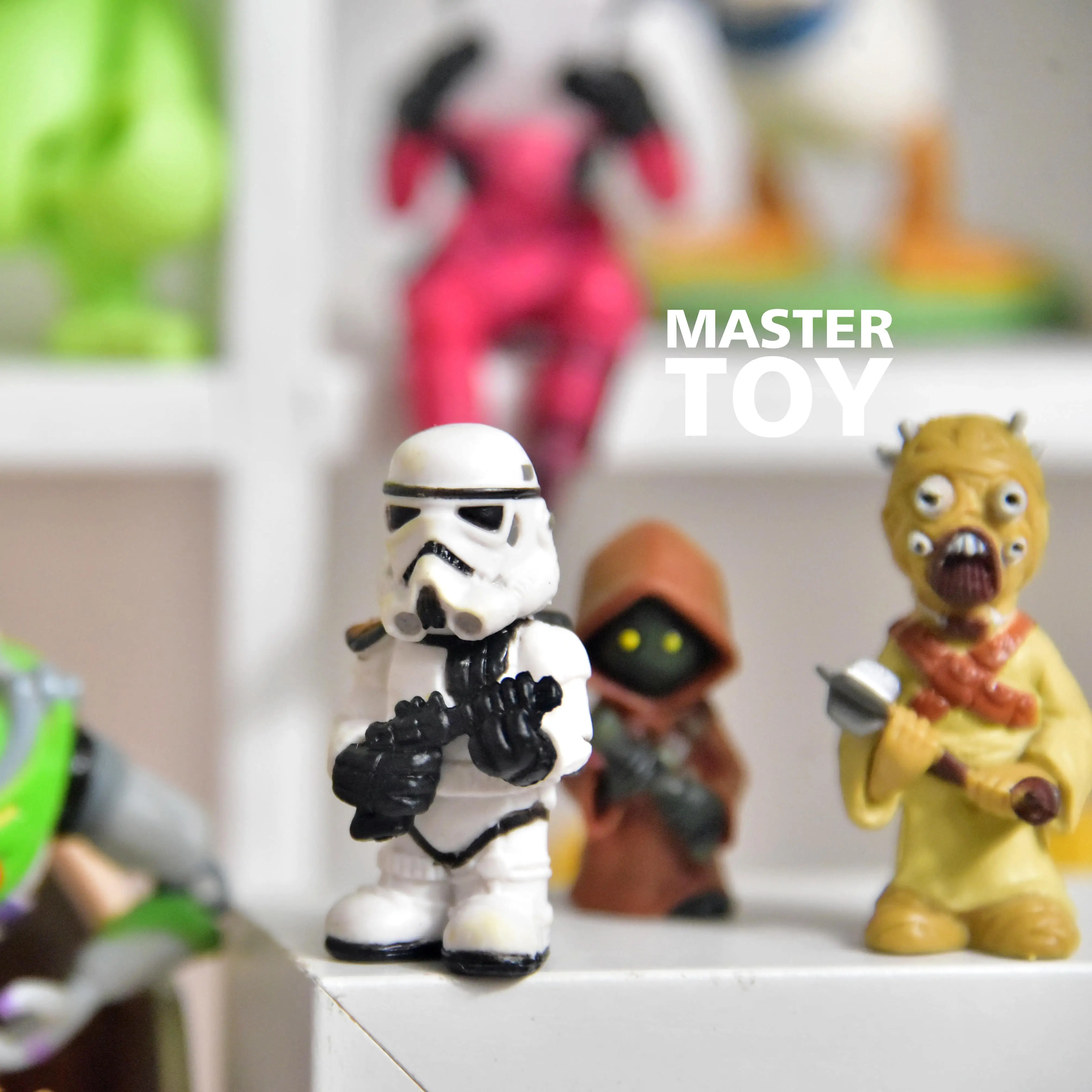 Star Wars Mini-Size Kawaii Tusken Raider Stormtrooper Jawa Pop Geschenken Speelgoed Model Anime Figuren Verzamelen Ornamenten