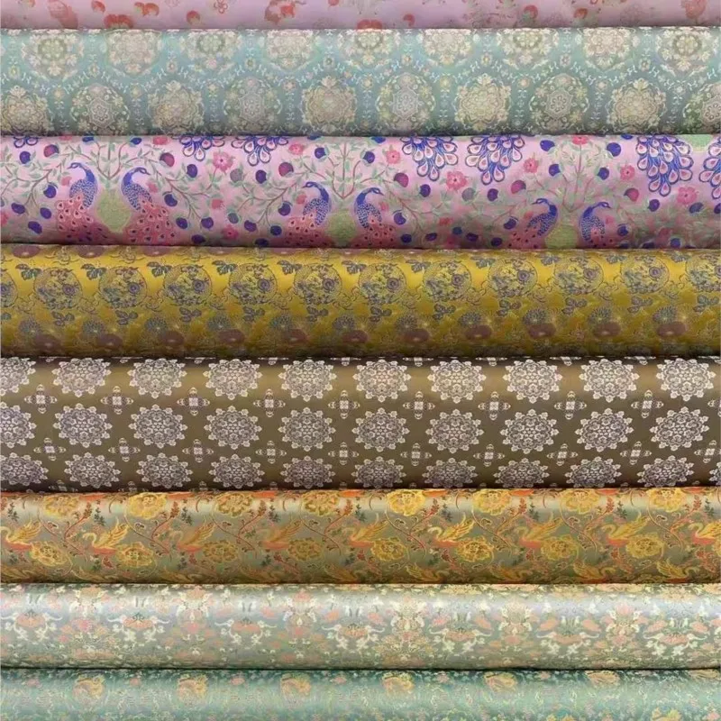 New Chinese style series silk old Song brocade fabric cheongsam coat vest half skirt