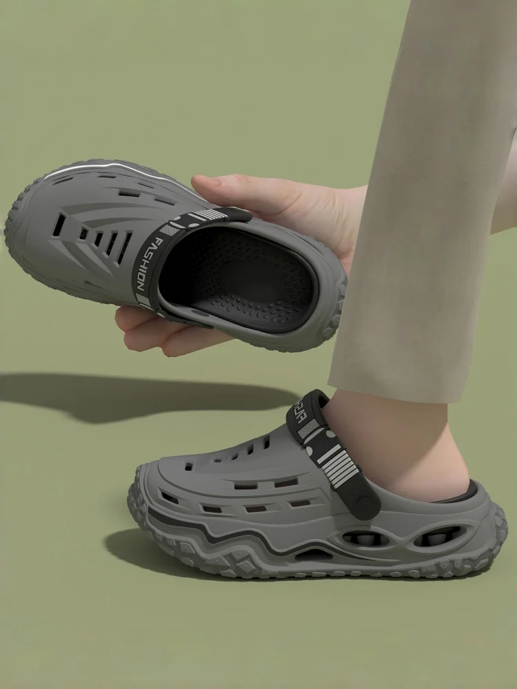 Neue Frühlings- und Sommer-Clogs mit Fußgewölbestütze, bequem, weich, dicksohlig, atmungsaktiv für Damen und Herren, geeignet für den Innen- und Außenbereich, modisch und vielseitig für den täglichen Gebrauch. – Detail 9