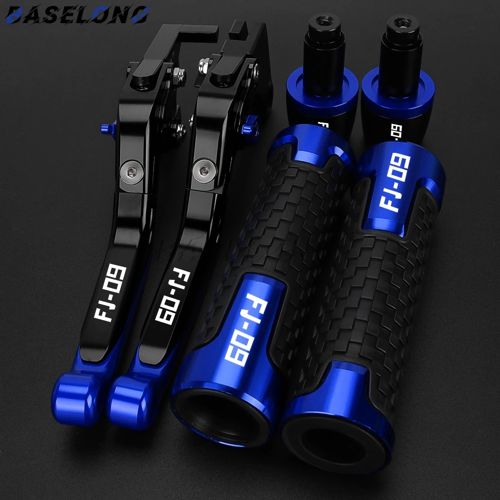 For Yamaha FJ09 FJ-09 FJ 09 2013 2014 2015 2016 2017 - 2025 Motorcycle Adjustable Clutch Brake Levers Handle Bar End Grips Caps