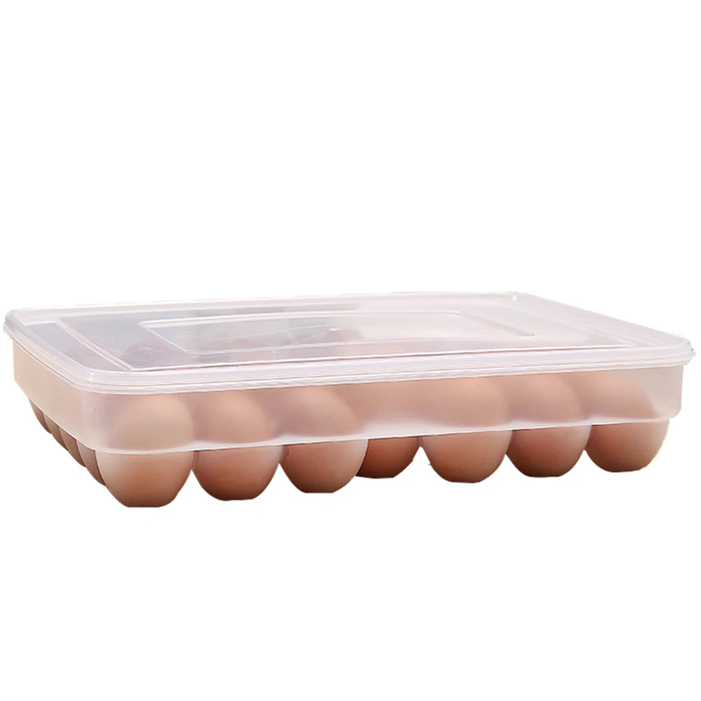 

Egg Storage Box Food Container 34 Grid Egg Storage Holder with Lid for Household Kitchen Transparent Egg Box