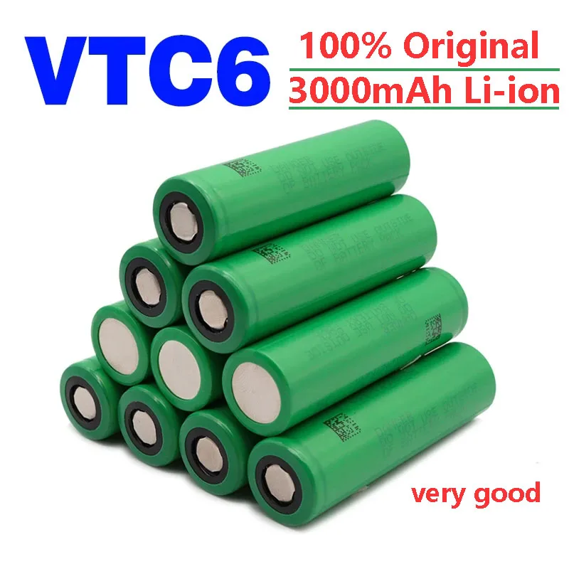 100% Original 18650 3.7V VTC6 Li-ion Rechargeable Li-ion Battery VTC6 30A 3000mAh High-capacity ForSony Toys Tools Flashlight