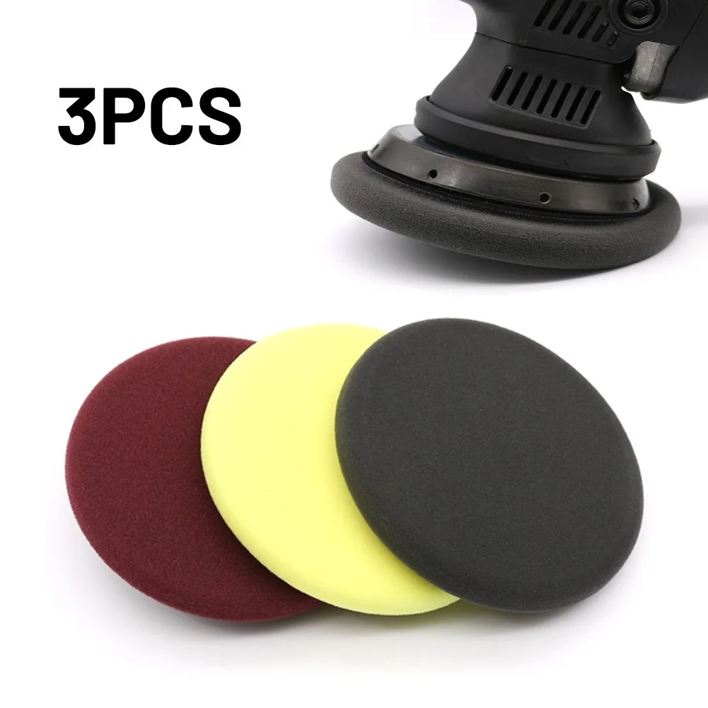 

3pcs 6inch/150mm Sponge Buffing Pads Foam Polishing Pads Kit New Sanding Disc For Car Waxing Multi-color Sanding Scratches
