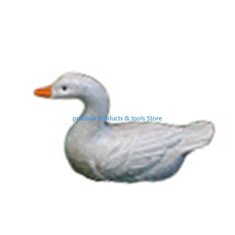 

77JB Mini Resin Duck Miniature Figurines Micro Landscape Decor Fairy Garden Aquarium