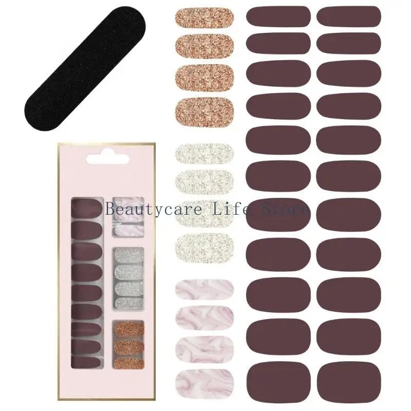 652C Waterproof Polish Strips Nails Art Sticker Sticker Full Wraps