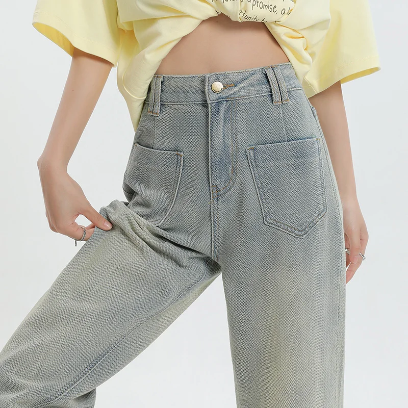 Y2K Loose Jeans Casual Trousers Women Wide Leg Straight High Waist Pants Autumn Fashion New Comfortable Fit