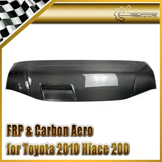 

Car Accessories For Toyota 2010 Hiace 200 Carbon Fiber Vented Hood Glossy Fibre Auto Bonnet Trim Racing Body Kit