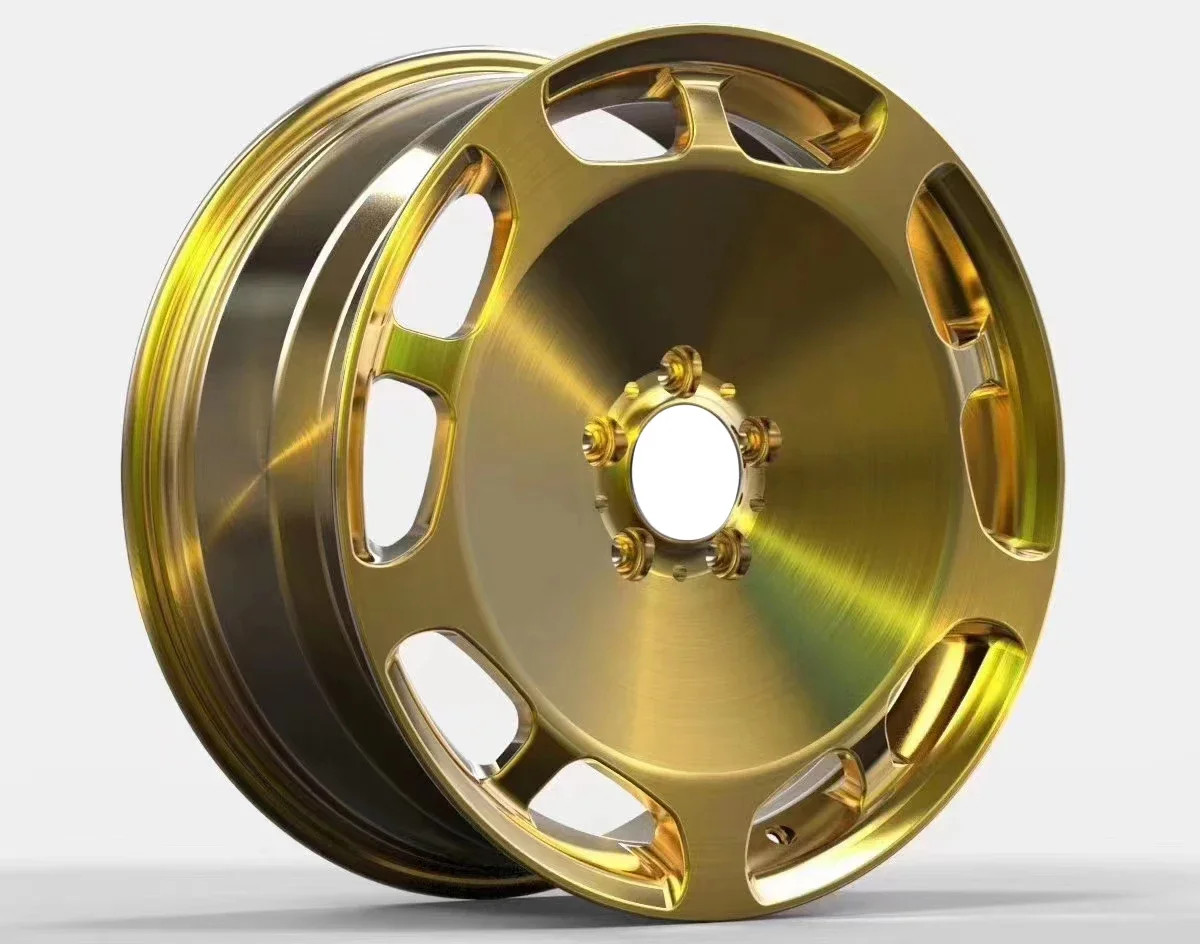 High Quality Modified Style Golden Polish 18 - 24 Inch Forged Wheel Rim