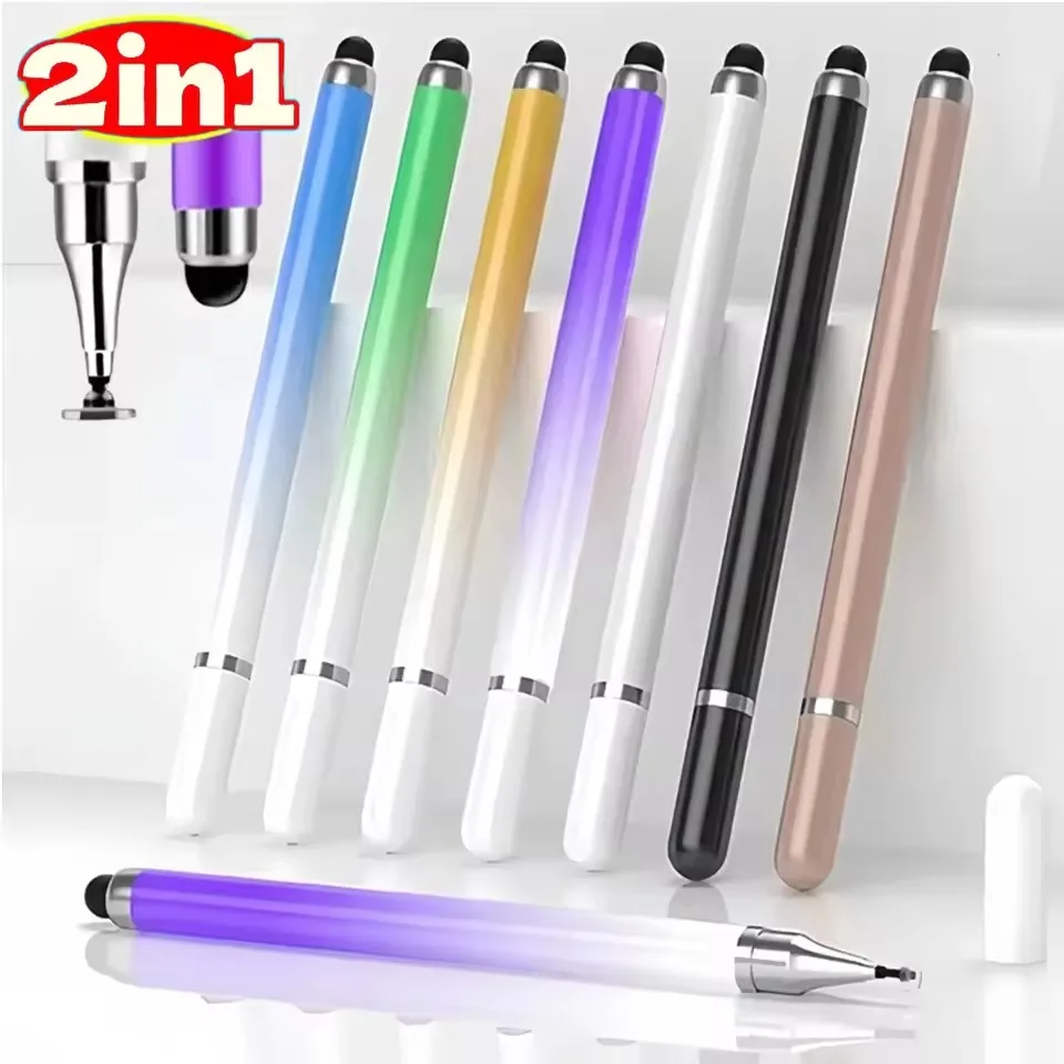 2IN1 Stylus Pen Universal for Mobile Phone Tablet Drawing Capacitive Touch Pencil For Iphone Samsung Android Draw Screen Pencil