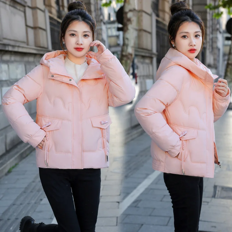 Women\'s Thick Warm Down Cotton Jacket 2021 New Winter Coat Female Parker Glossy Cotton Padded Jackets Mid Long Hooded Outerwear