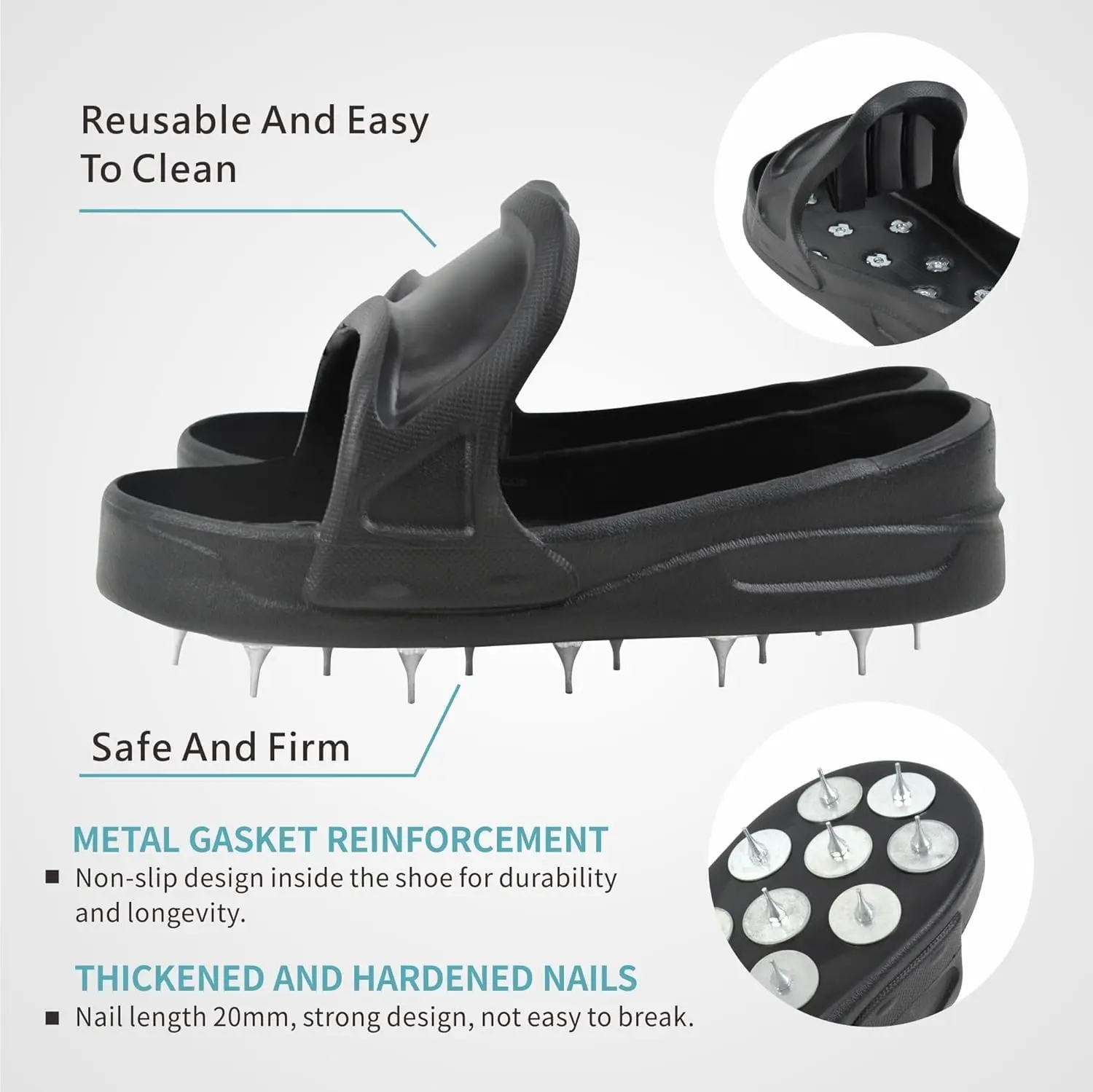 1 paio M-XL scarpe a spillo flessibili per rivestimento di pavimenti epossidico vernice epossidica autolivellante cemento EVA materiale morbido US di grandi dimensioni