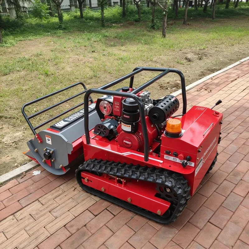 Agricultural Robot Lawn Mower - Powerful Heavy-duty Diesel Engine, High-tech Lawn Mower with Remote Control Technology for Hills
