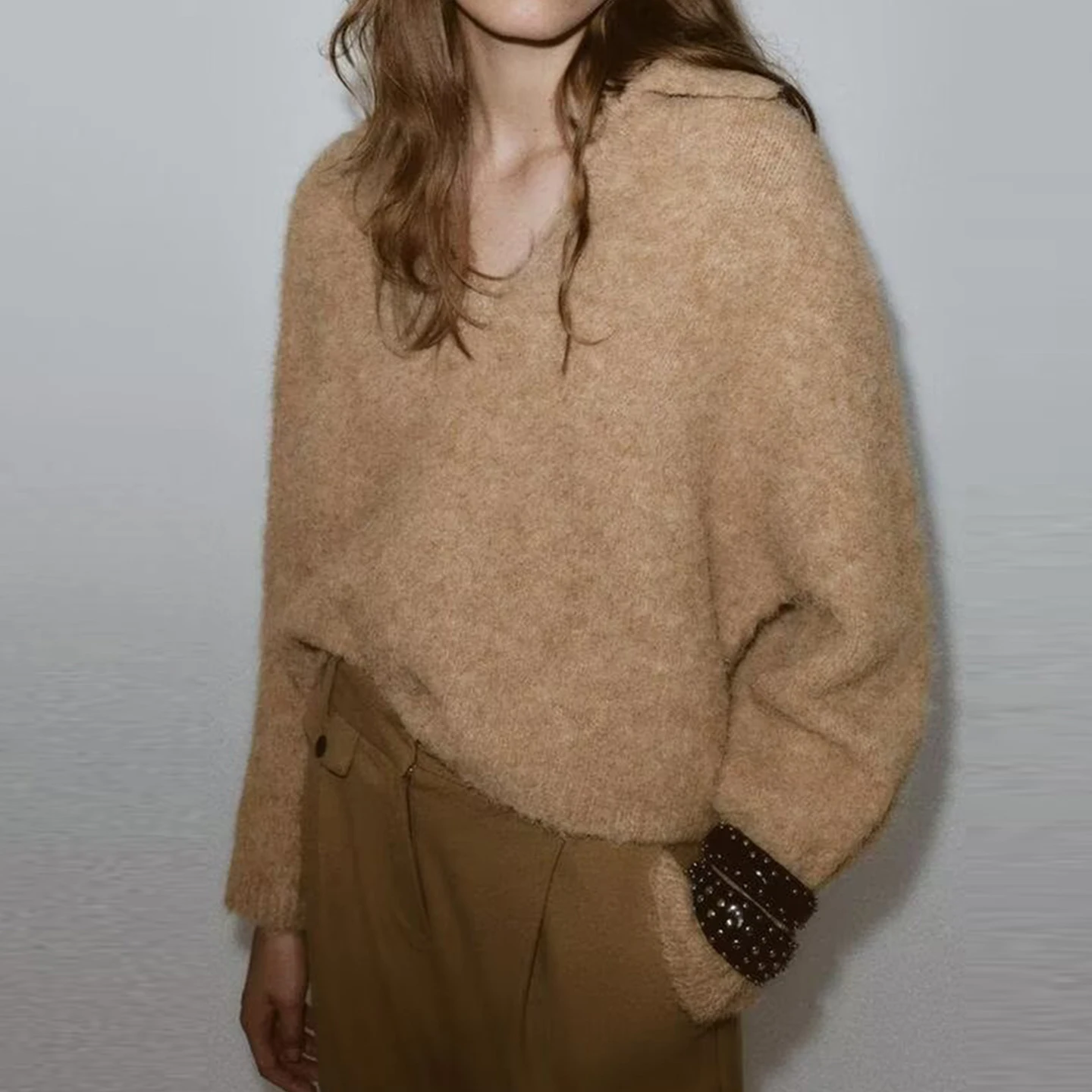 패셔너블 컬러 페이드 니트 여성 캐주얼 슬레 롱 슬리브 레귤러 길이 오픈 가디건 슬레 가을 신상품