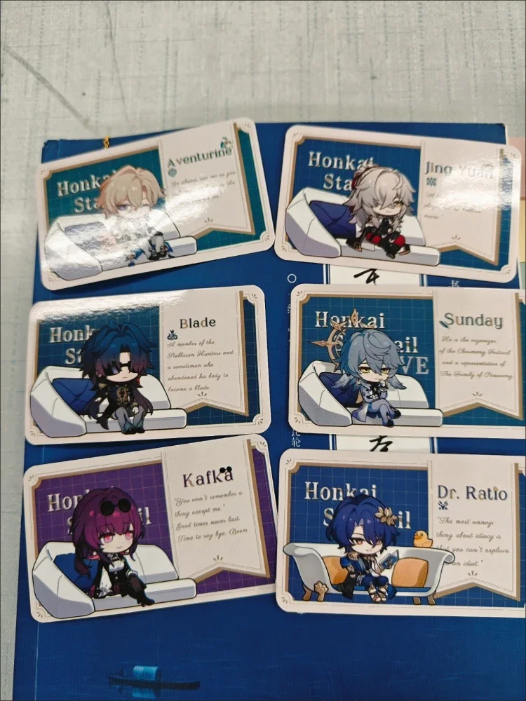 Honkai:Star Rail Live Broadcast Guest Sofa Aventurine Sitting Lomo Card Photocard HD Small Album Photo Cards For Fans Collection