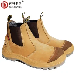 Work Safety Shoes Men Waterproof Hunting Boots Leather Safety Shoes Tactical Ankle Boots Martin Work shoes Male