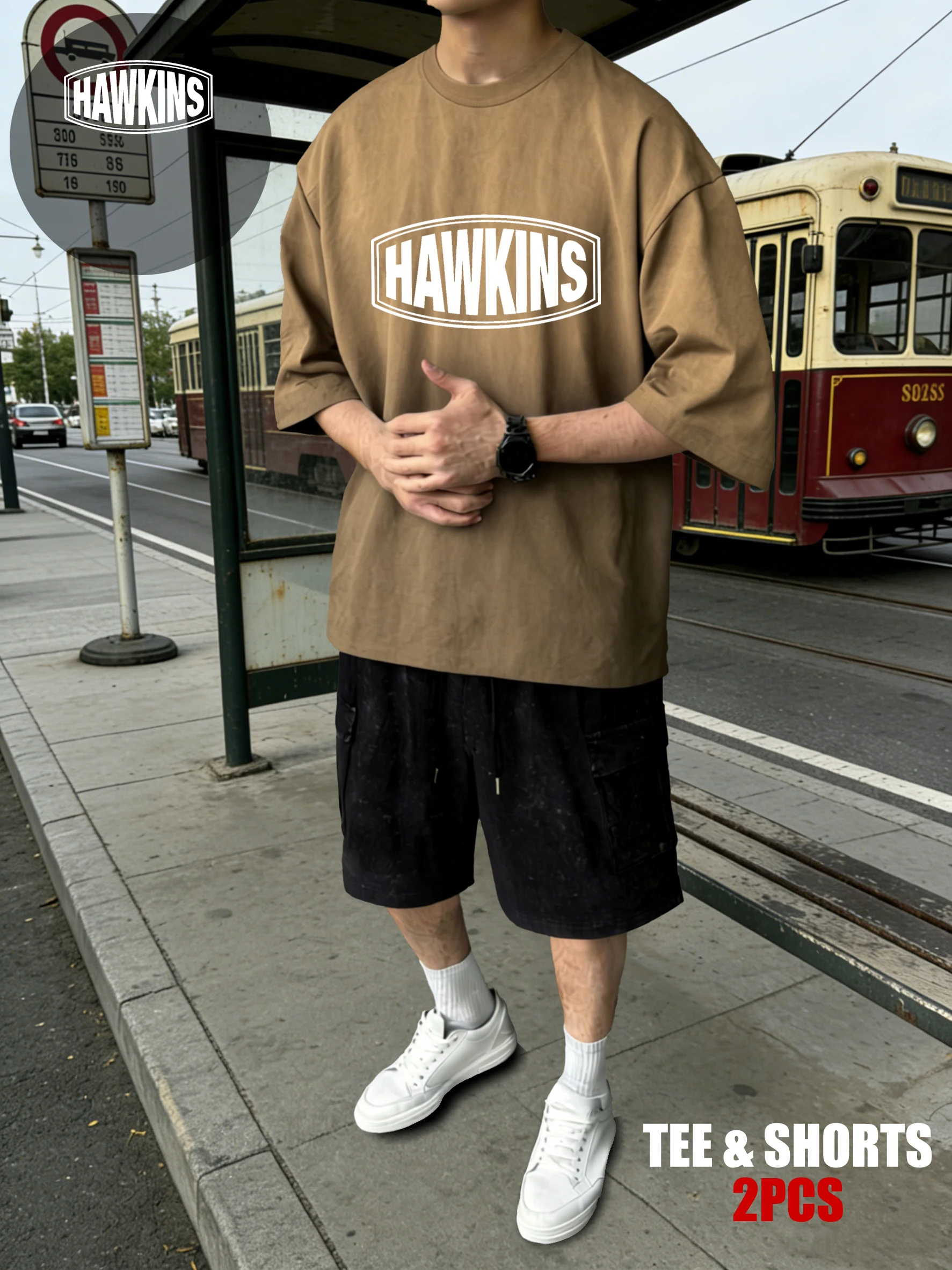 

Hawkins 1952 High School Man Tie-Dye T Shirt O-Neck Casual Shorts Set Summer Comfortable Cotton Unisex Loose Fashion Clothing