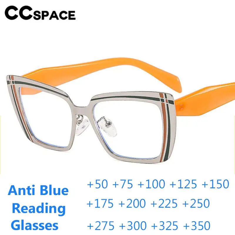 B57442 Color-Blocked Casual Anti Blue Light Reading Glasses Optical Presbyopia Eyeglasses Diopter +50+100+150+200+250+300+350