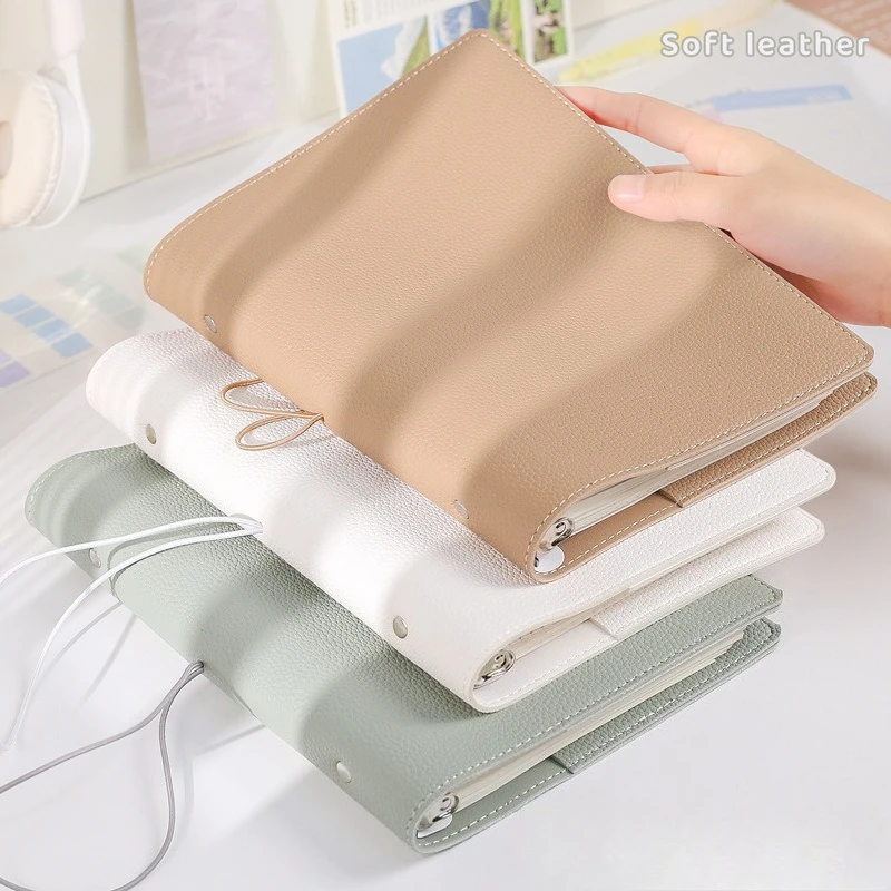A5  Soft PU DIY Binder Photocards Collect Book Diary Agenda Planner Cover Album Stationery