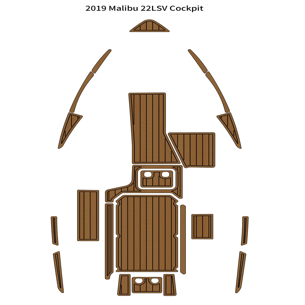 

2019 Malibu 22 LSV Cockpit Boat EVA Faux Foam Teak Deck Floor Pad