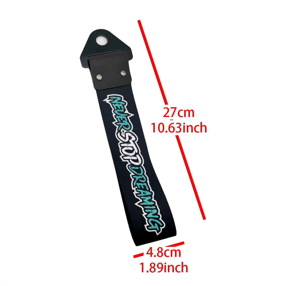 1 قطعة حبل سحب السيارة مقطورة حزام JDM أنيمي شعار مصبغة خارجية زينة ل JDM سباق نمط شعار اكسسوارات السيارات