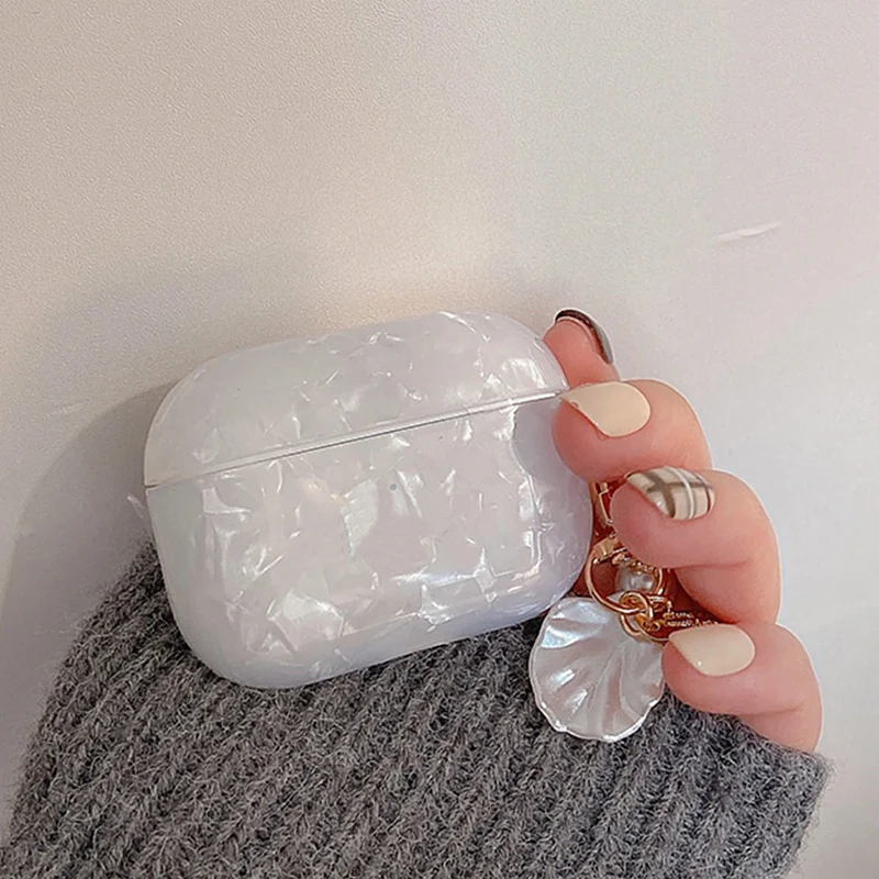 Luxury Girls Pearl Case Protective Shell with Keychain For AirPods 4 3 2 1 Pro Wireless Earphone Accessories Headphone Box Cover image 6