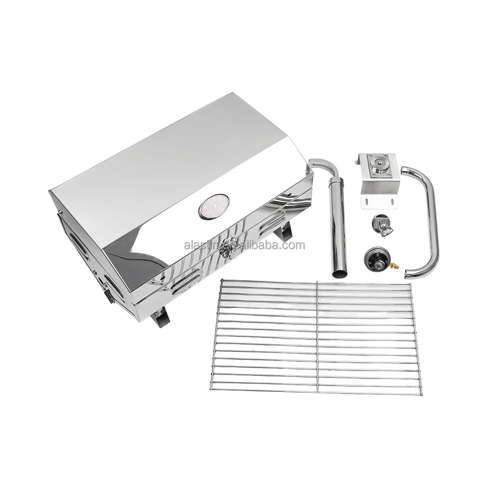 STLF Customized Marine Supplies Portable BBQ Grill 12000 BTU 304 Stainless Steel Inclined Bracket Mount Yacht Gas Grill