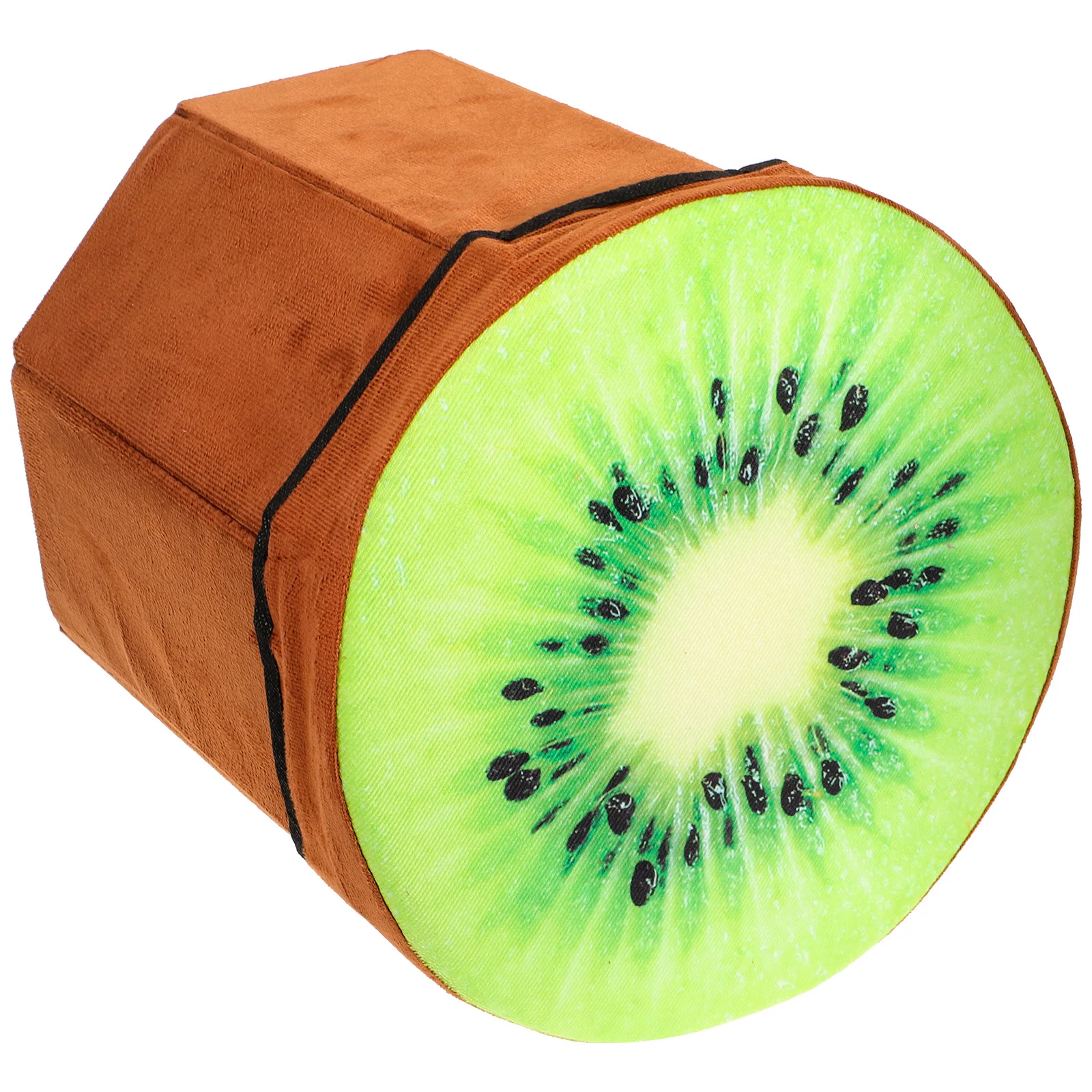 

Folding Fruit Footstool Small Kiwi Shape Storage Box Organizer Seat for Home Bedroom Living Room