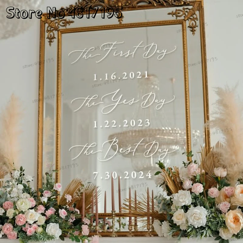 Welcome To Bridal Shower Entry Sign Custom Name Vinyl Decal Sticker Classy Wedding Shower Decor Baby Shower Party Mirror Sticker