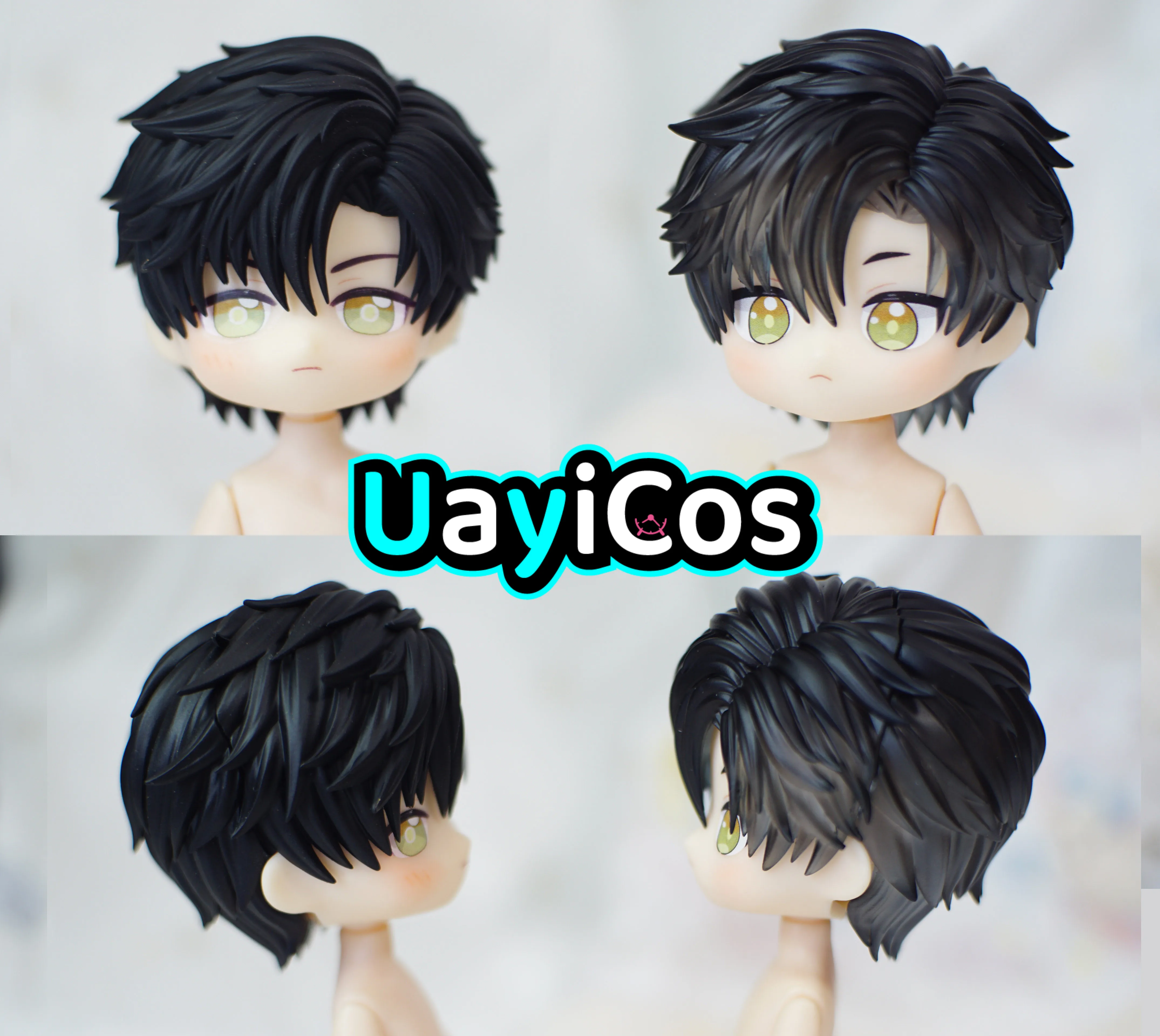 

Love and Deepspace Zayne Handmade OB11 OB22 GSC Hair Detachable Hair Shell Wig Faceplates BJD Doll Accessories Game Anime Toy Ki