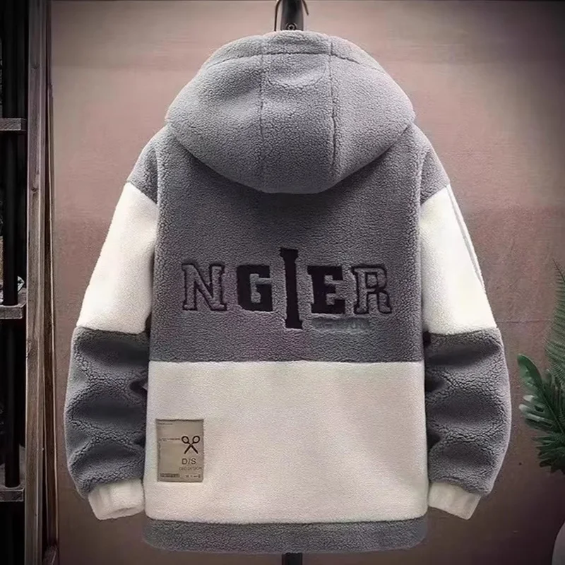 سترة رجالية من صوف الضأن لعام 2025 للخريف والشتاء سترة سميكة مبطنة فضفاضة مقاس كبير 6XL 110 كجم سترة ملابس يمكن ارتداؤها أيضًا #3