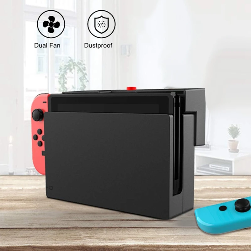 

TCES-For Nintendo Switch 5000 RPM Cooling Fan Dual Fans External USB Power Turbo Temperature Cooler Fan For Switch NS Console