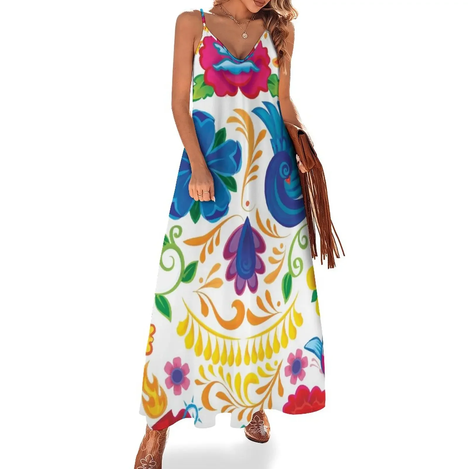 

Dia de los Muertos Sleeveless Dress long dress women summer Women dresses summer birthday dress women's elegant loose dresses