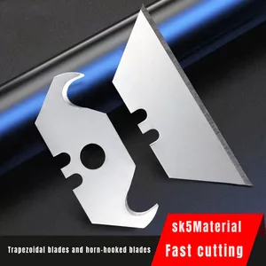 Trapezoidal hook-shaped combination cutting blade, DIY/ leather/carton special durable multi-functional sharp tool replacement b