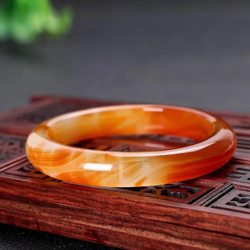 

Onyx Striped Bracelet Women's, Icy Chalcedony Jade Bracelet