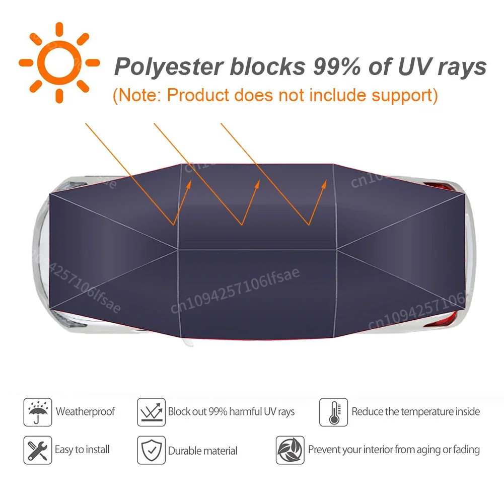 جديد مظلة السيارة حامي مقاوم للماء مظلة حماية السيارات المحمولة غطاء مظلة السيارة للتخييم في الهواء الطلق الصيد