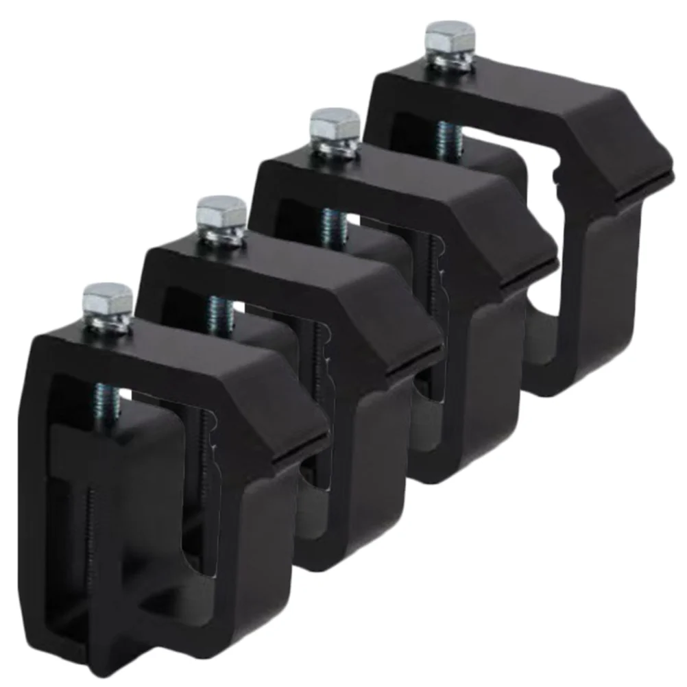 4 Pcs Shell Mounting Clip Truck Roof Camper Fixed (black) 4pcs/pack Aluminum Alloy Ladder Rack Clamps