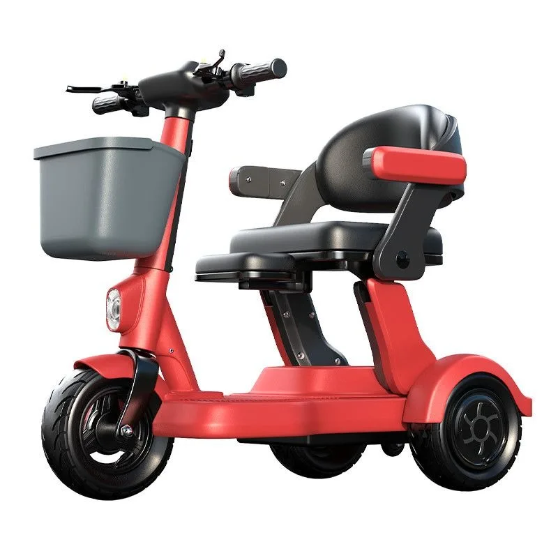 Foldable electric tricycle, household small mini elderly recreational vehicle