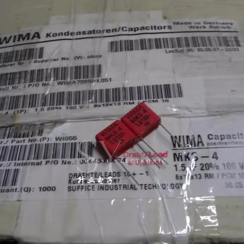

5PCS MKS4 1.5uF/100V 1u5 155 New film capacitor 10MM