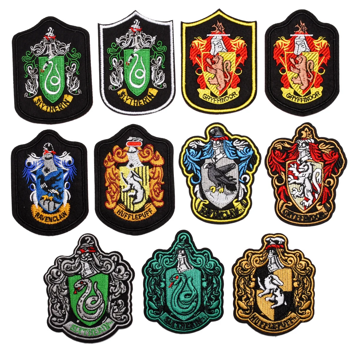 Harryy Potter Cloth Stickers Gryffindor Badge Toy Figures DIY Slytherin Ravenclaw Hogwarts Armband Embroidery Cloth Stickers