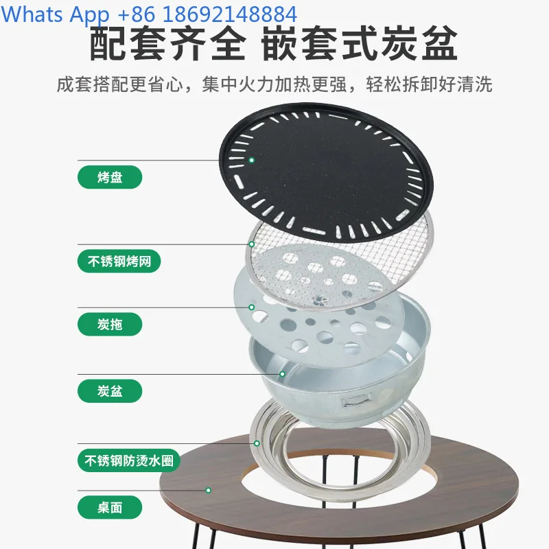 Tea Brewing Stove Set for Home Indoor Winter Tea Brewing Charcoal Stove BBQ Table Tea Brewing