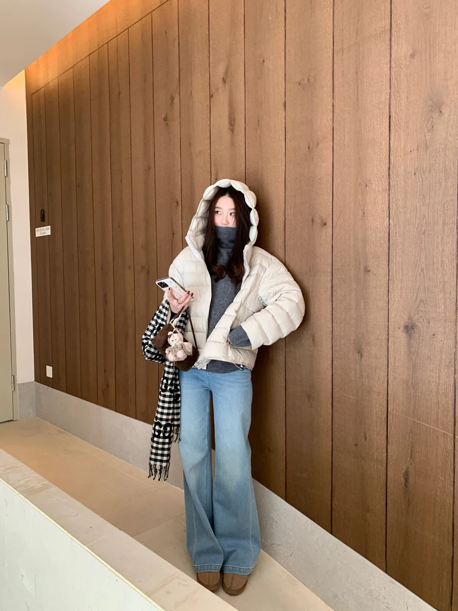 

Новые зимние женские свободные широкие джинсы с высокой талией, винтажные брюки прямого кроя на подкладке Fce, повседневные брюки